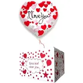 Haza Folieballon I LOVE YOU in mooie kadodoos.