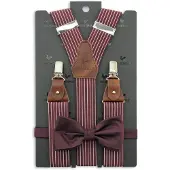 Sir Redman SR20006 ( SRCOMBI20006B ) bretels combi pack Striped Gent bordeaux