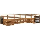 vidaXL Buiten bank set 6 st Naturel Massief Acacia Hout