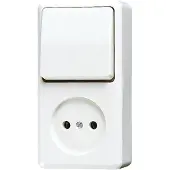 JUNG Combischakelaar AP600 zonder RA WW - 646AWW