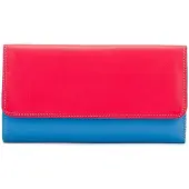Mywalit Portemonnee 'Tri-fold' blauw / lichtrood