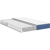 vidaXL Bedmatras met matras Blauw 140 x 190 cm Stof