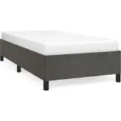 vidaXL Bedframe zonder matras 100x220 cm fluweel donkergrijs