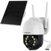 Foscam B4: Draadloze bewakingscamera met 2K-resolutie (4 MP), batterijgevoed, met kantel- en zwenkfunctie, inclusief zonnepaneel
