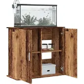 vidaXL Aquariumstandaard 81x36x73 cm bewerkt hout oud houtkleurig