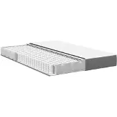 vidaXL Bedmatras met matras Lichtgrijs 160 x 200 cm Stof