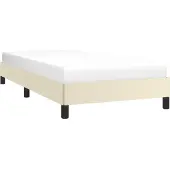 vidaXL Bedframe kunstleer crèmekleurig 140x200 cm