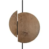 Nowodvorski Lighting Wandlamp Sunset C, dimbaar, hout donker, Woon-/ Eetkamer, Hout, Wandlamp hout