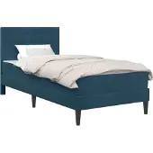 vidaXL Bedframe met matras met hoofdeinde Blauw 90 x 200 cm Fluweel