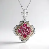 Cavill - Zilveren Ketting met Roze Topaas - 925 Sterling Zilver - 3,6 Ct Ovale Braziliaanse Topaas - Luxe en Elegante Damesketting
