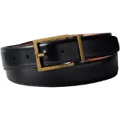 Calvin Klein Square Buckle Smooth Belt Black/cognac/old Gold Maat: 105 | Riemen Outlet | Heren | Zwart