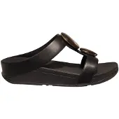 FitFlop Fino marbled-stone h-bar slides