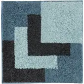 Casilin Toiletmat Vierkant - 60 x 60cm Graduale - Antislip WC Mat - Vierkante Badmat - Waterabsorberend - Wasbaar en Sneldrogend - Zachte microvezel - Blauw