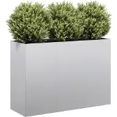 vidaXL Plantenbak 120x40x80 cm gegalvaniseerd staal