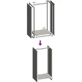 vidaXL Brandhoutrek 40x30x80 cm weervast staal