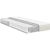 vidaXL Bedmatras met matras Crème 90 x 200 cm Stof