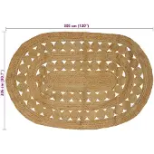 vidaXL Vloerkleden Naturel 205 x 305 cm Jute