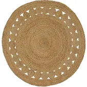 vidaXL Vloerkleden Naturel Ø 120 cm Jute