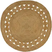 vidaXL Vloerkleden Naturel Ø 240 cm Jute