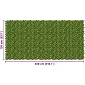 vidaXL Balkonscherm met bladeren Groen en Geel 300 x 150 cm