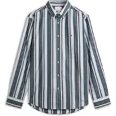 Tommy Hilfiger Overhemd 'Regular Fit Multicolour Stripe' smaragd / mintgroen / wit