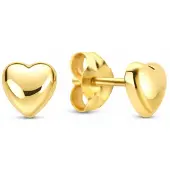 New Bling 9NBG-1085 – Gouden Oorbellen Dames – Oorknopjes Hart – 14K Goud – 4,5 mm – Cadeau voor Vrouwen