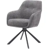 Meubelplaats AVOLA ARMCHAIR GRAPHITE - eetkamerstoelen set van 2