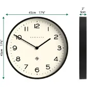 Newgate Number Two Echo - Wandklok - Zwart