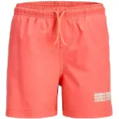 Jack & Jones JUNIOR zwemshort koraalrood Jongens Polyester - maat 176