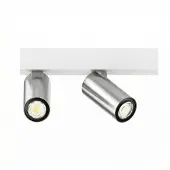 Lyora 2-lichts opbouwspot Tevo Mini wit met chroom