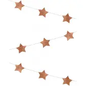 Party Deco Slinger Sterren Rosé Goud - 3.5 Meter