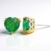 Cavill - Hartgeslepen Zambiaanse Smaragd Oorbellen - 925 Sterling Zilver - 6,3 Karaat - Elegante Groene Edelsteen Oorbellen Dames