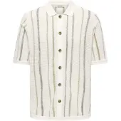 Only & Sons Gebreid vest 'ONSTobby' smoky blue / lichtgroen / wit