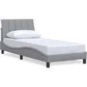 vidaXL Bedframe zonder matras "Hanko" stof crèmekleurig 140x200 cm