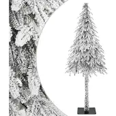 vidaXL Kunstkerstboom Wit 86 x 86 x 210 cm Polyethyleen en Metaal