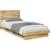 vidaXL Bedframe hoofdeinde zonder matras 150x200 cm massief hout eiken
