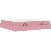 vidaXL Bedframe met matras 2 st Zwart Fluweel