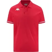 Kappa Barli Short Sleeve Polo Rood 3XL Man