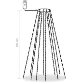 vidaXL Kerstboomverlichting met 400 LED's blauw net 400 cm