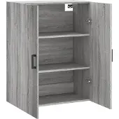 vidaXL Bovenkast 69,5x34x90 cm grijs sonoma eikenkleurig