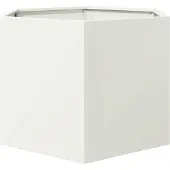 vidaXL Plantenbak zeshoek 69x60x45 cm staal wit