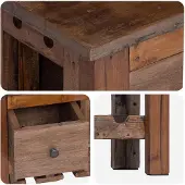 vidaXL Kast Bruin 60 x 30 x 70 cm Massief Gerecycleerd Hout
