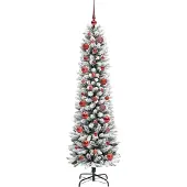 vidaXL Kunstkerstboom Wit 150 cm PVC en Metaal en Plastic