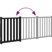 vidaXL - Hondenhek - inklapbaar - 3 - panelen - 150 - cm - massief - vurenhout - zwart