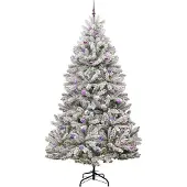 vidaXL Kunstkerstboom met 300 LED Groen en Wit 270 cm PVC en Metalen