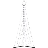 vidaXL LED-kerstboom 339 LEDs koud wit 182 cm