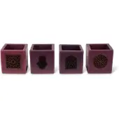 Safaary Marokkaanse kaars Ø 12 x 12cm-vierkant patroon