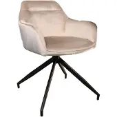 Lizzely Garden & Living Eetkamerstoel draaibaar taupe stof Montana eetstoel draaibare stoel zetel