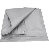 AWTOOLS , zilverkleurige zeildoek, 120 gram, 10 x 20 meter