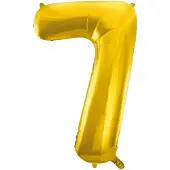 Wefiesta Folie ballon cijfer 7 goud | 86 cm